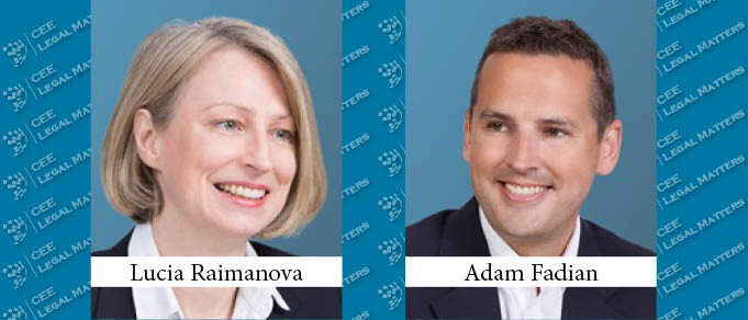 Lucia Raimanova and Adam Fadian in Allen & Overy's Global Partnership Round